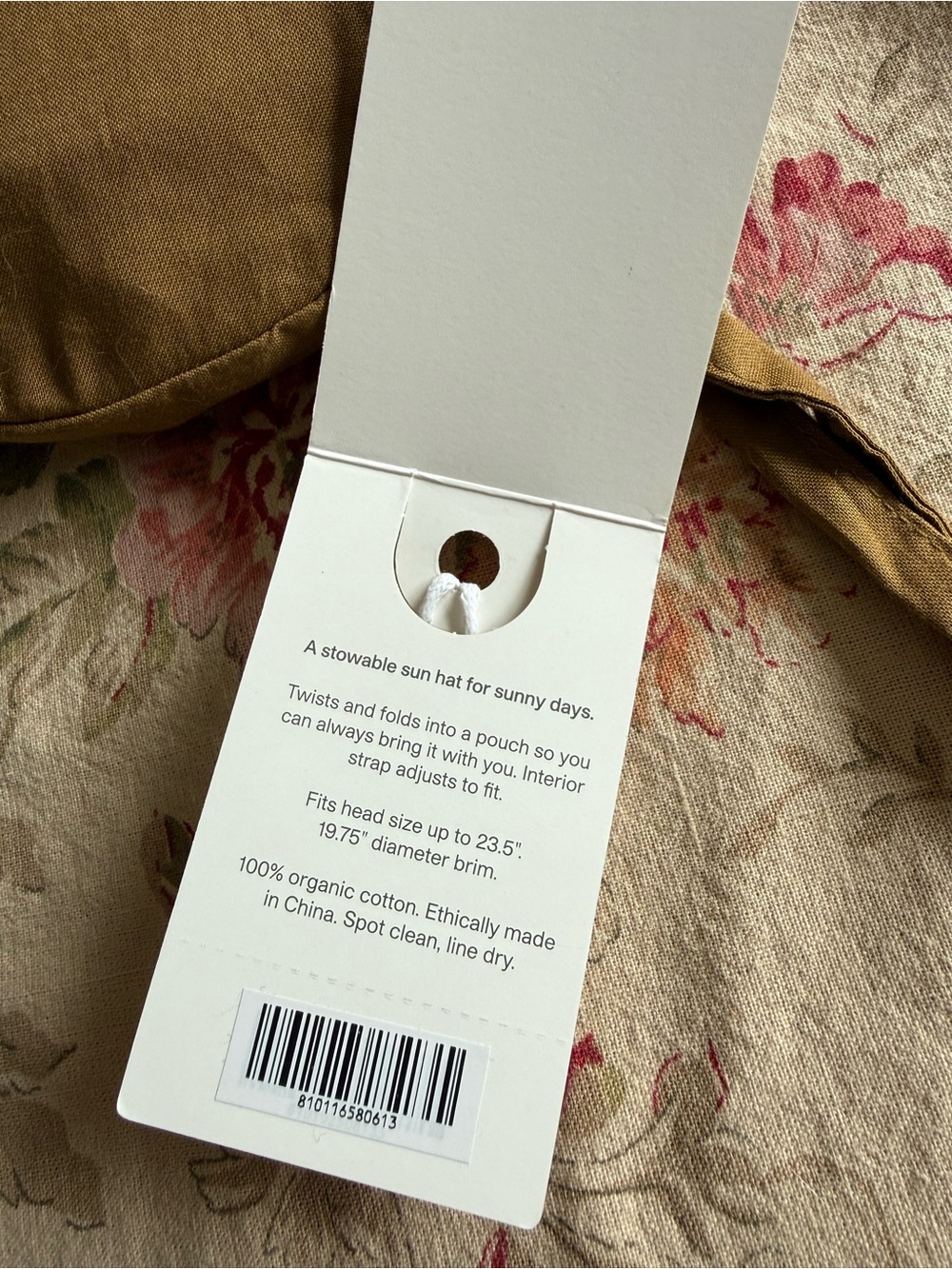 BAGGU Packable Sun Hat - Brown - Picture 2 of 3